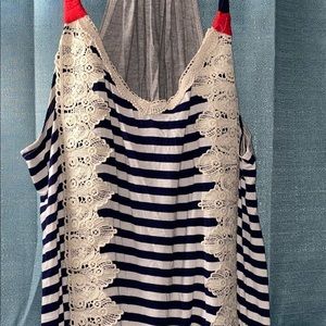 Maurice’s Stiped Racerback Dressy Tank top Size Medium